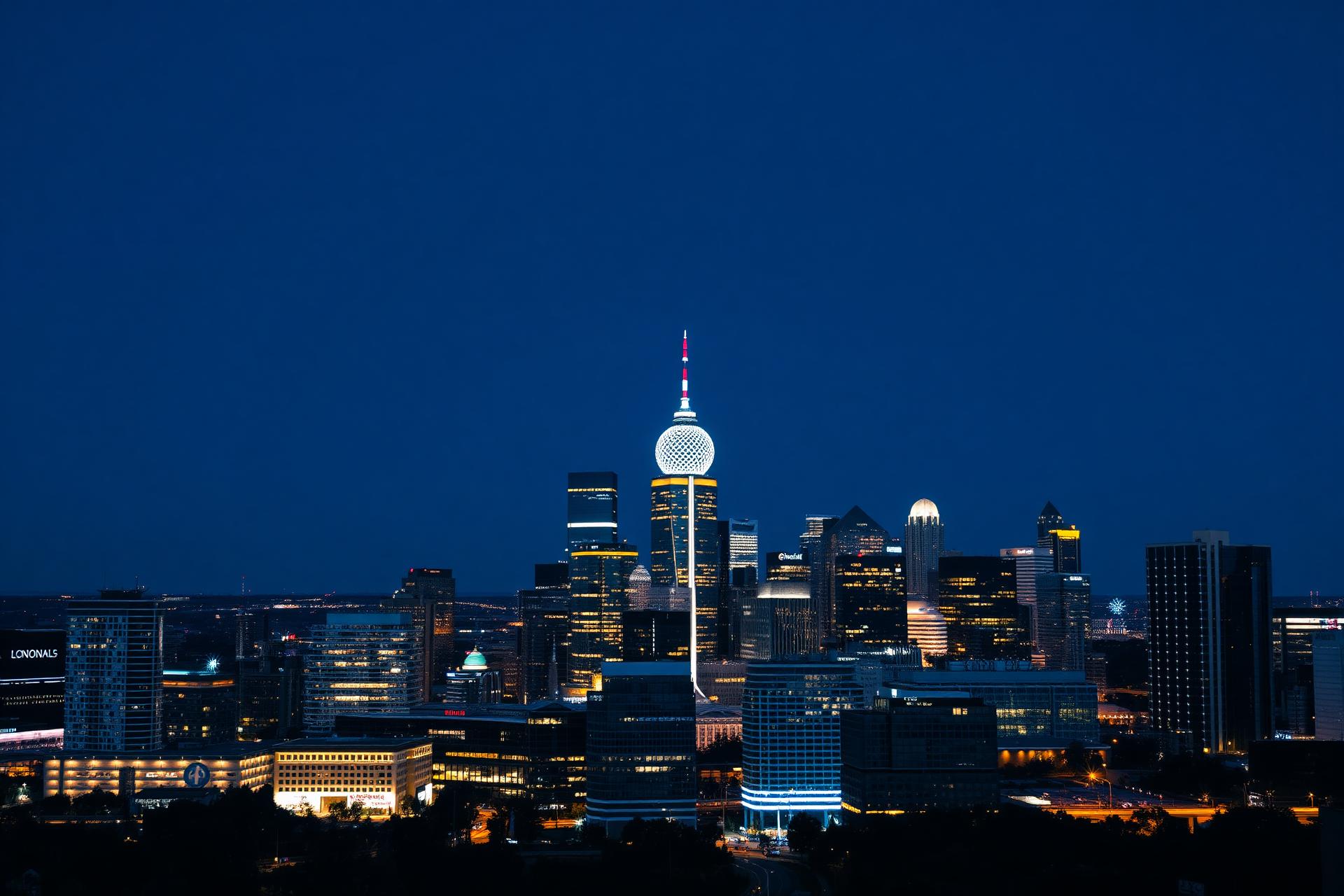 The downtown Dallas skyline at dusk, home market of MOGDX